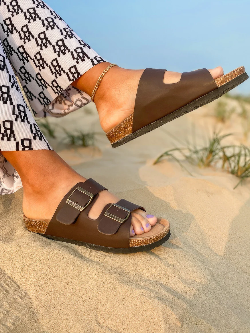 Double-Buckle-up Cushioned Footbed Sandals - Maibulun - Image 7
