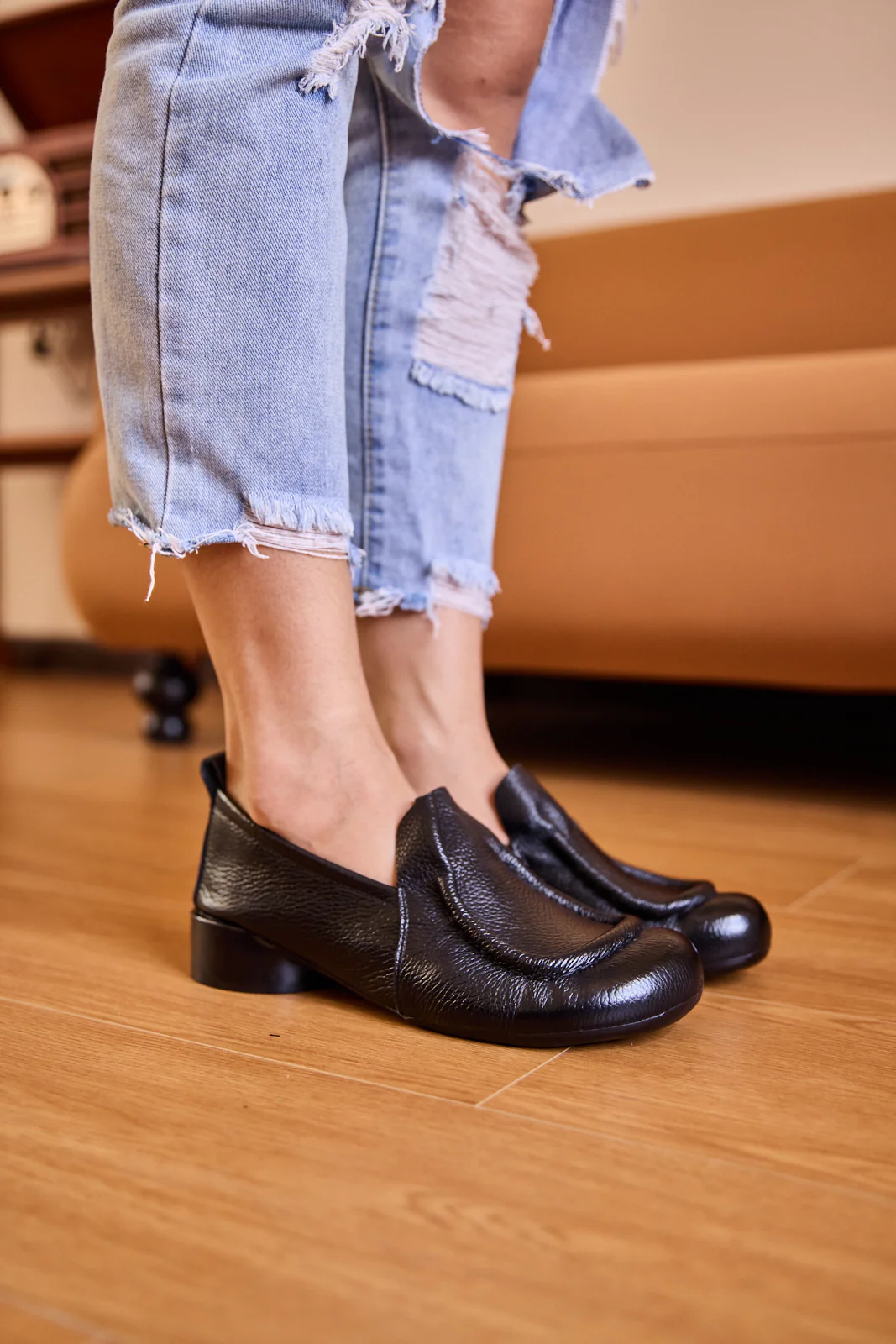 Rumour Has It | Nolita Leather Loafer - Black - Image 2