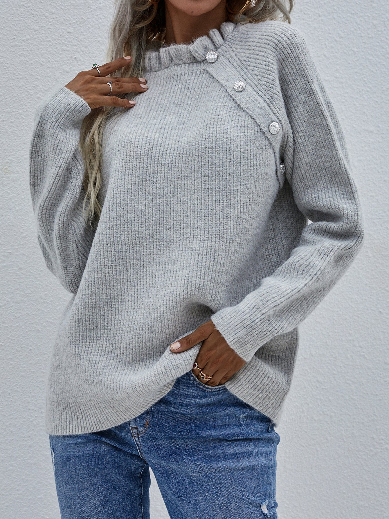 Smaibulun | MAKEDO Grey Knit Sweater
