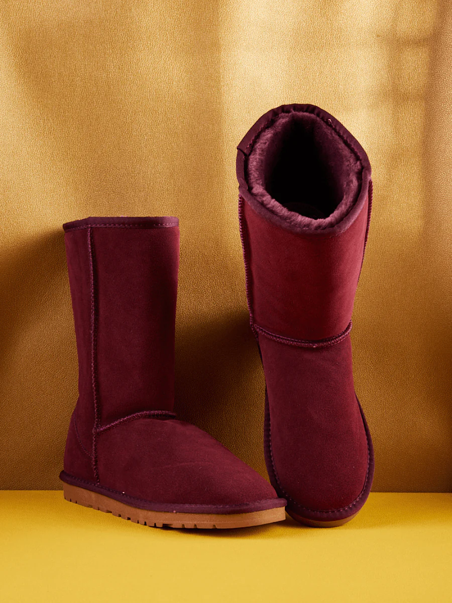 SMAIBULUN Ugg | Classic Suede Mid-Length boots - Claret - Image 2