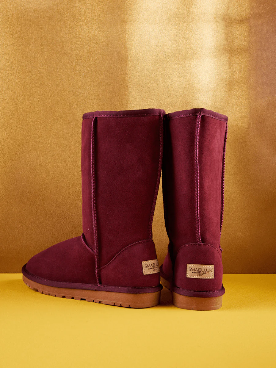 SMAIBULUN Ugg | Classic Suede Mid-Length boots - Claret - Image 4
