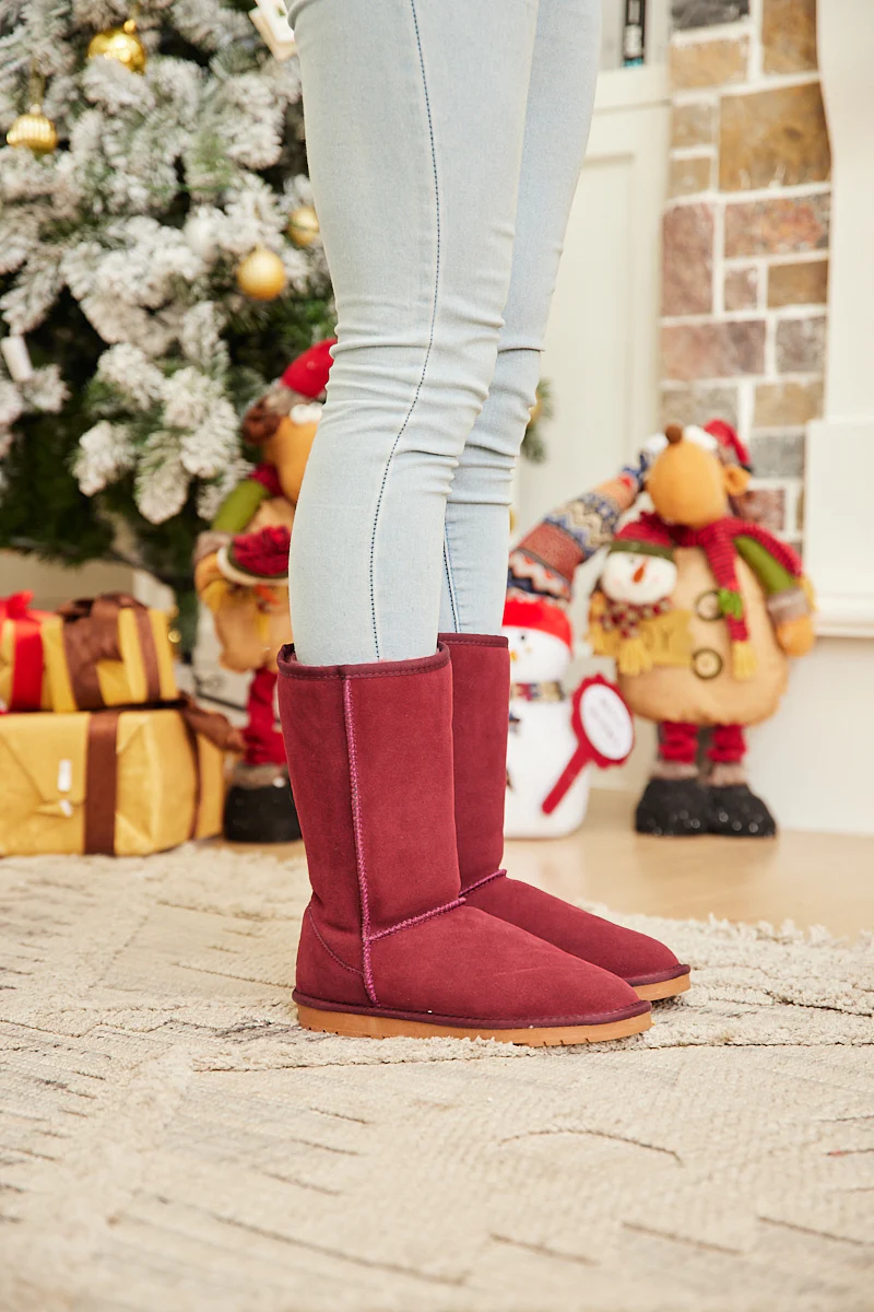 SMAIBULUN Ugg | Classic Suede Mid-Length boots - Claret - Image 6
