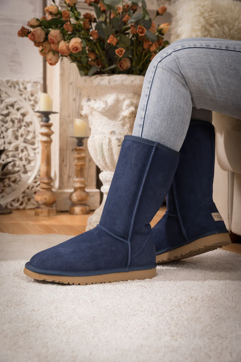SMAIBULUN Ugg | Classic Suede Mid-Length boots - Navy - Image 6