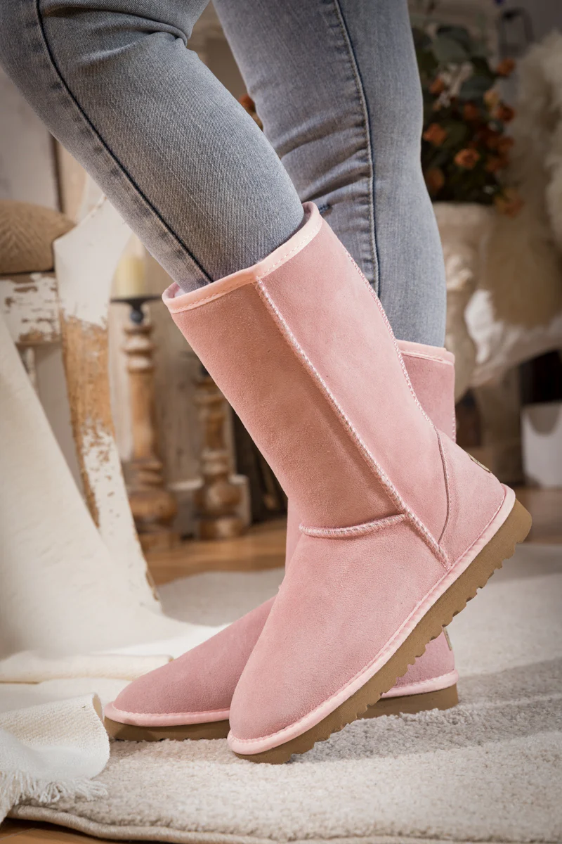 SMAIBULUN Ugg | Classic Suede Mid-Length boots - Pink - Image 3