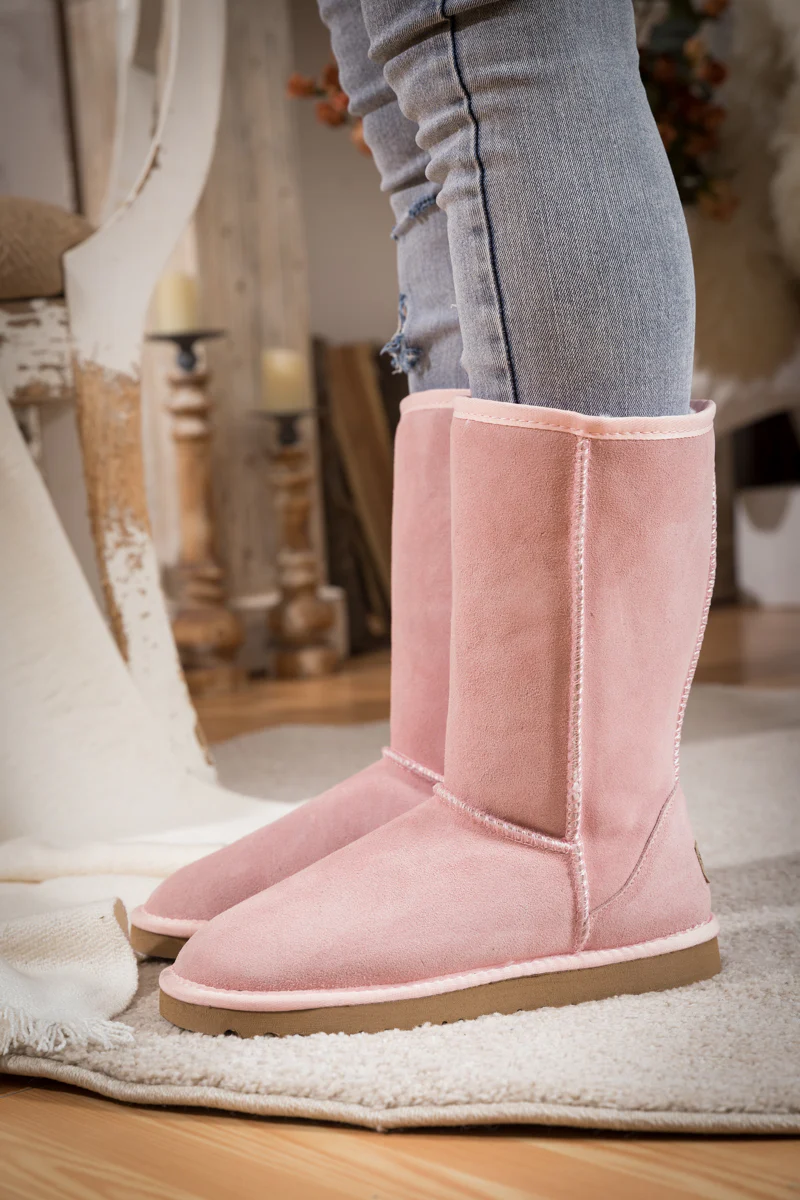 SMAIBULUN Ugg | Classic Suede Mid-Length boots - Pink - Image 4