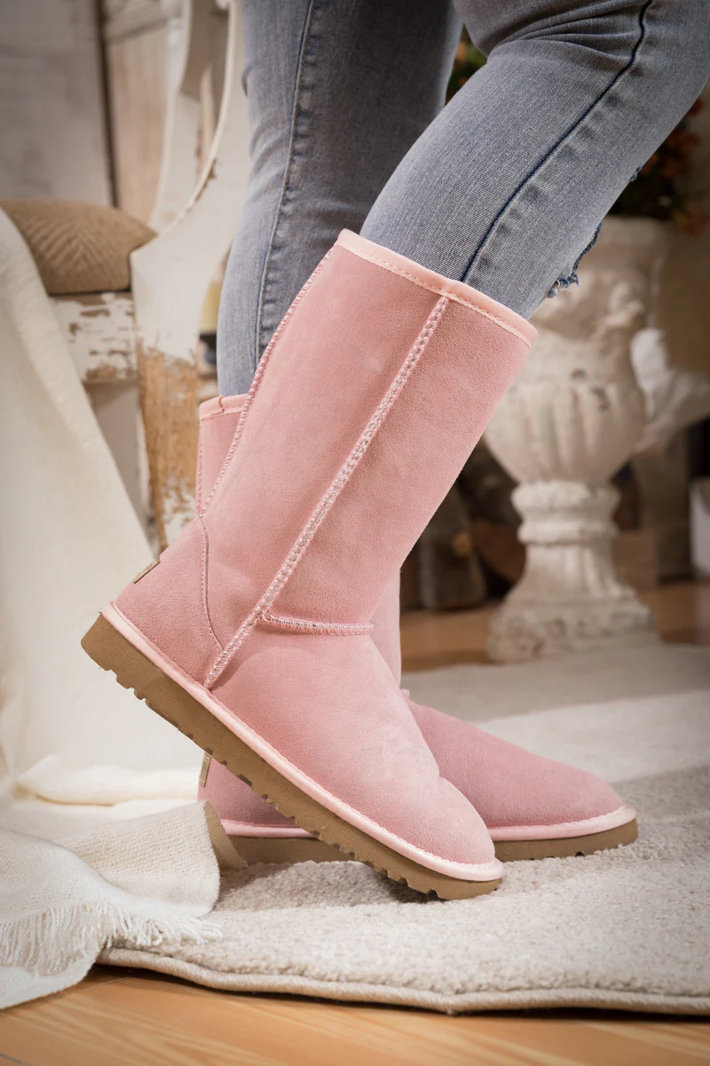 SMAIBULUN Ugg | Classic Suede Mid-Length boots - Pink - Image 5