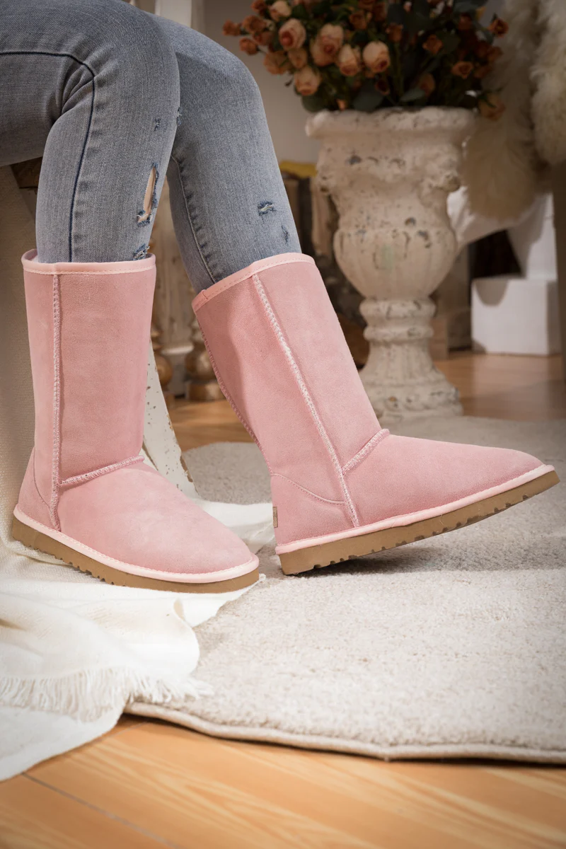 SMAIBULUN Ugg | Classic Suede Mid-Length boots - Pink - Image 6