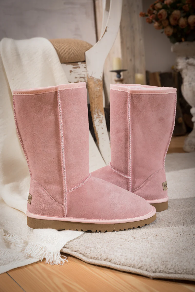 SMAIBULUN Ugg | Classic Suede Mid-Length boots - Pink - Image 7