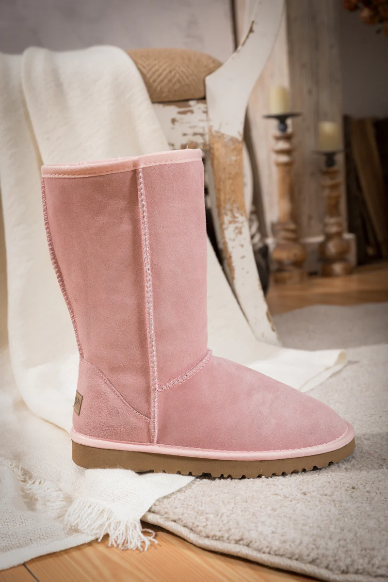 SMAIBULUN Ugg | Classic Suede Mid-Length boots - Pink - Image 8