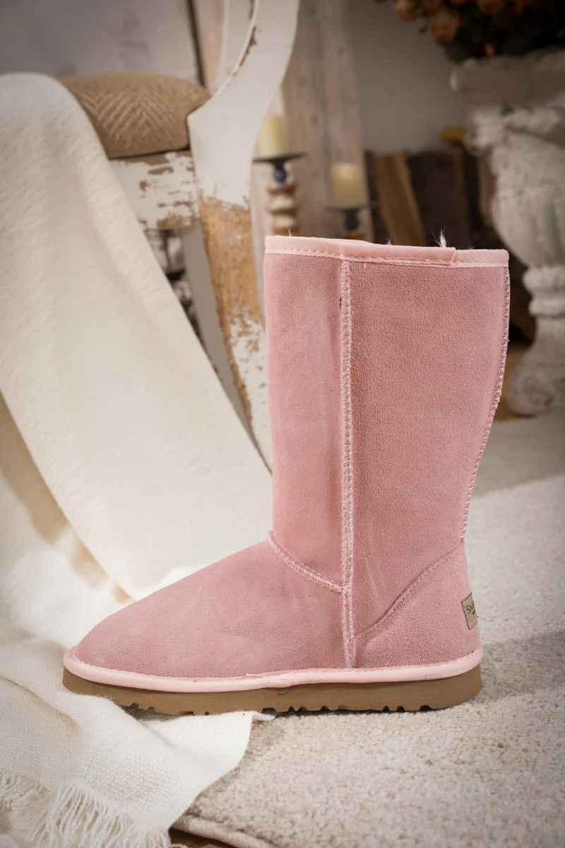 SMAIBULUN Ugg | Classic Suede Mid-Length boots - Pink - Image 9