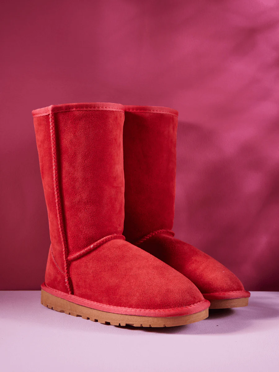 SMAIBULUN Ugg | Classic Suede Mid-Length boots - Red - Image 3