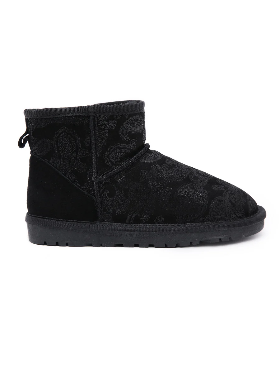 SMAIBULUN Ugg | Embroidered Faux Fur-Lined Leather Suede Boot - Image 10
