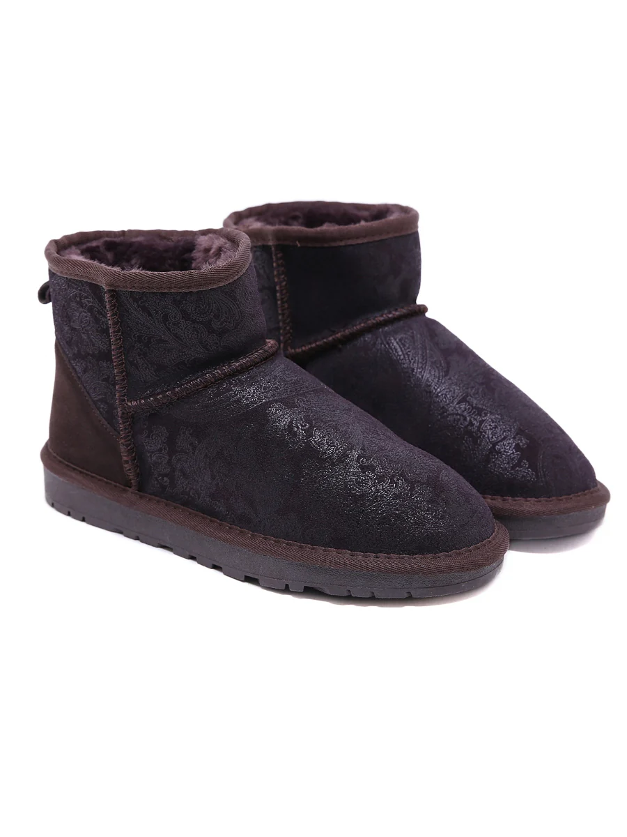 SMAIBULUN Ugg | Embroidered Faux Fur-Lined Leather Suede Boot - Image 13