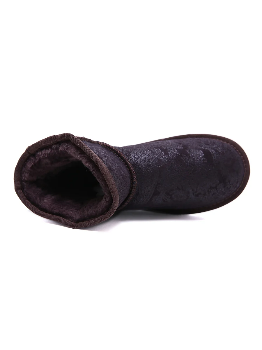 SMAIBULUN Ugg | Embroidered Faux Fur-Lined Leather Suede Boot - Image 15