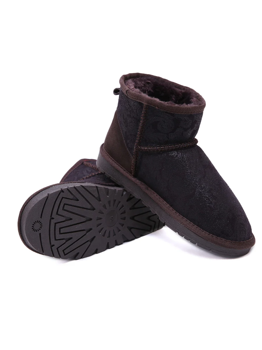 SMAIBULUN Ugg | Embroidered Faux Fur-Lined Leather Suede Boot - Image 16