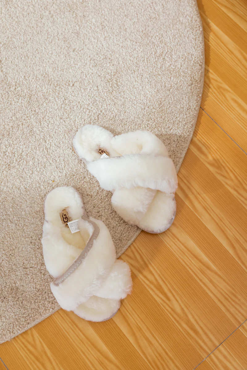 SMAIBULUN Ugg | EUSTACE WOOL SLIPPER WHITE - Image 10
