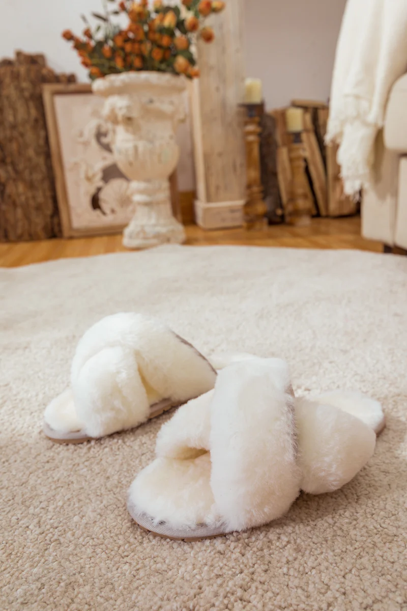 SMAIBULUN Ugg | EUSTACE WOOL SLIPPER WHITE - Image 6