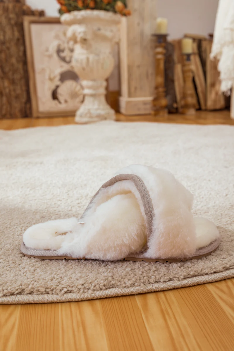 SMAIBULUN Ugg | EUSTACE WOOL SLIPPER WHITE - Image 8