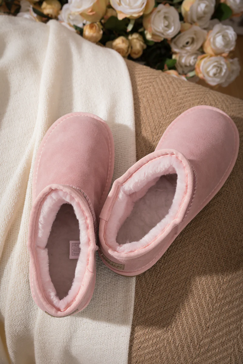 SMAIBULUN Ugg | Faux-Fur-Lined Suede Tasman Ankle Boot - Pink - Image 10