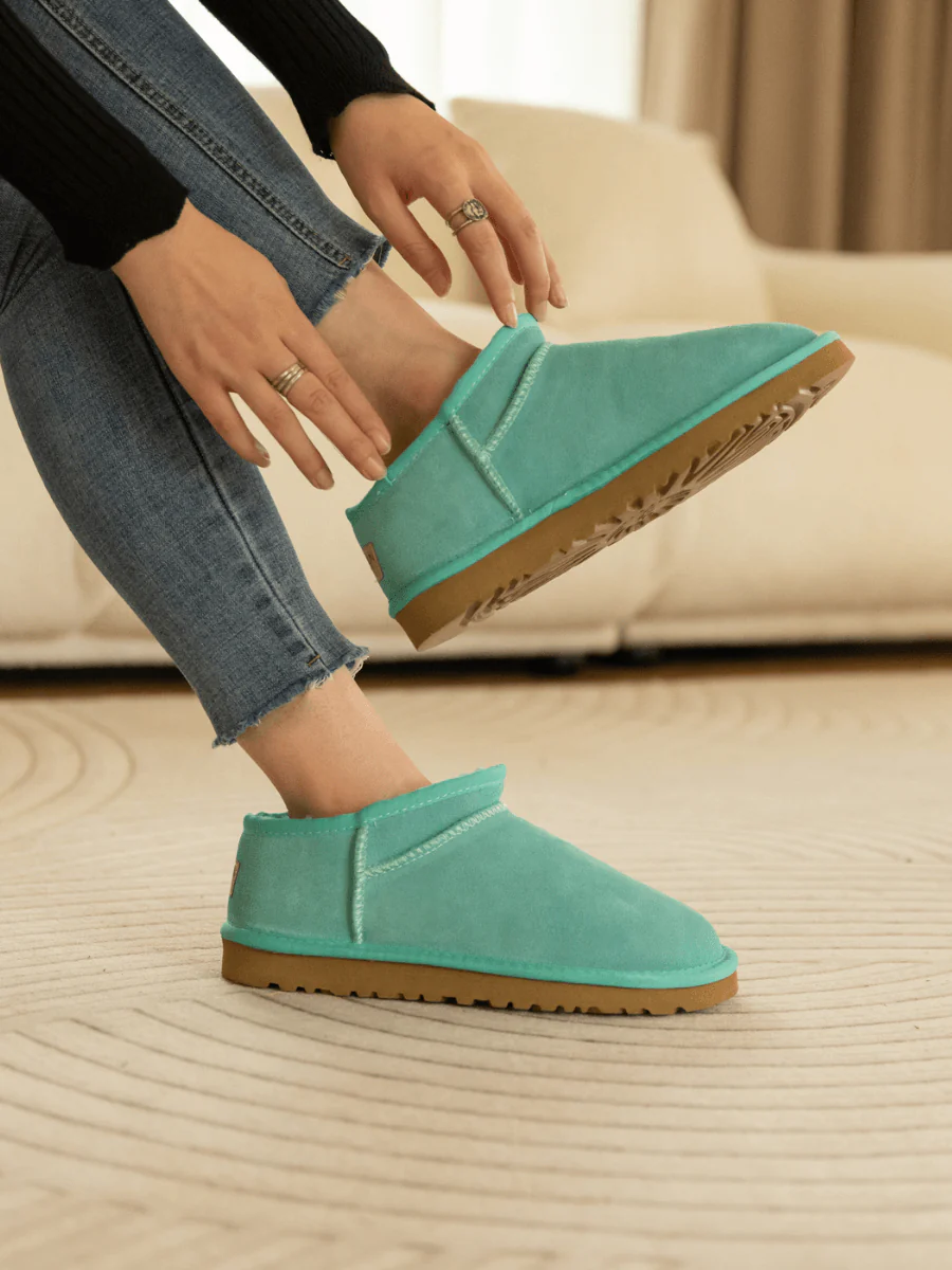 Smaibulun Ugg | Faux-Fur-Lined Suede Tasman Ankle Boot - Turquoise - Image 4