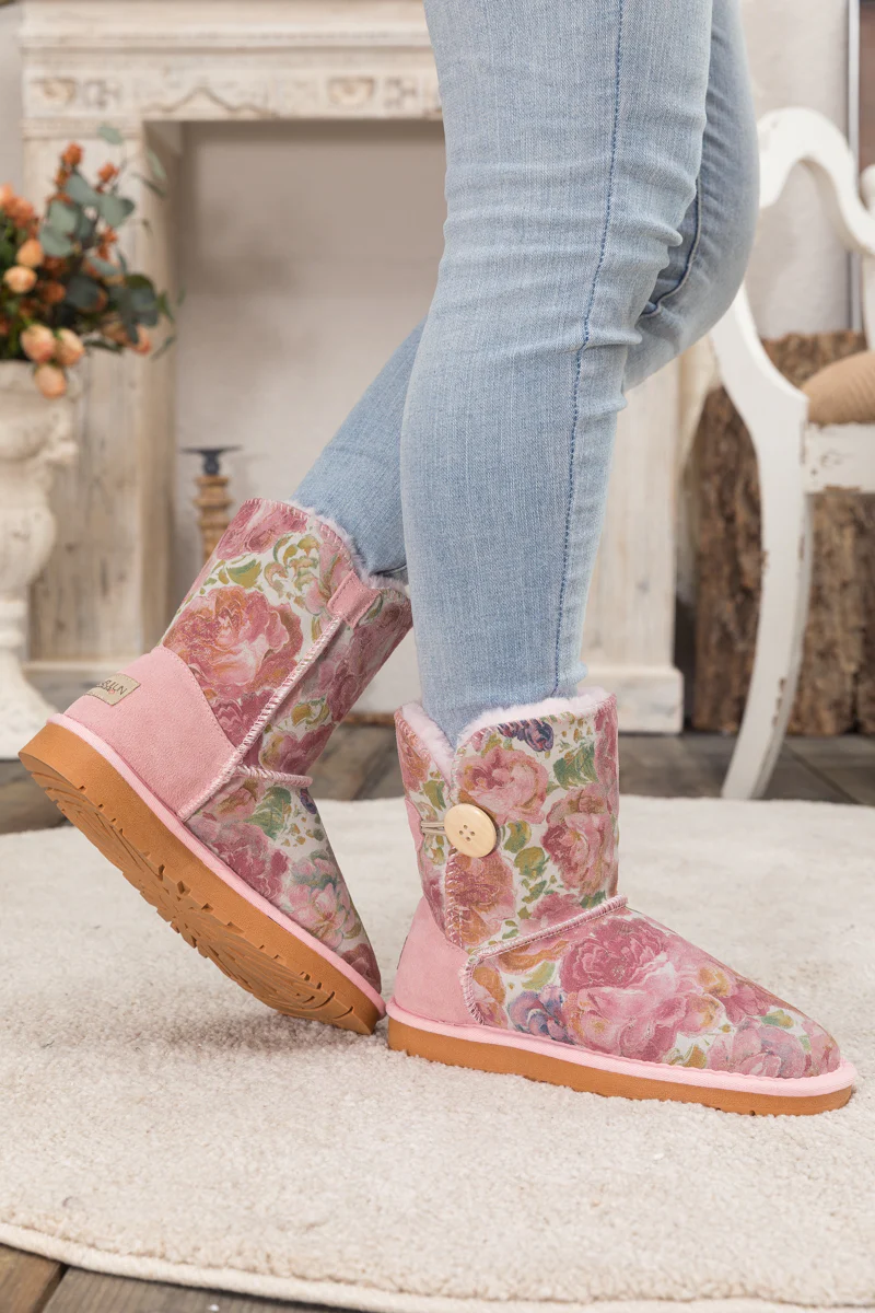 SMAIBULUN Ugg | Faux Fur-Lined Side Button Shearling Boot - Image 7