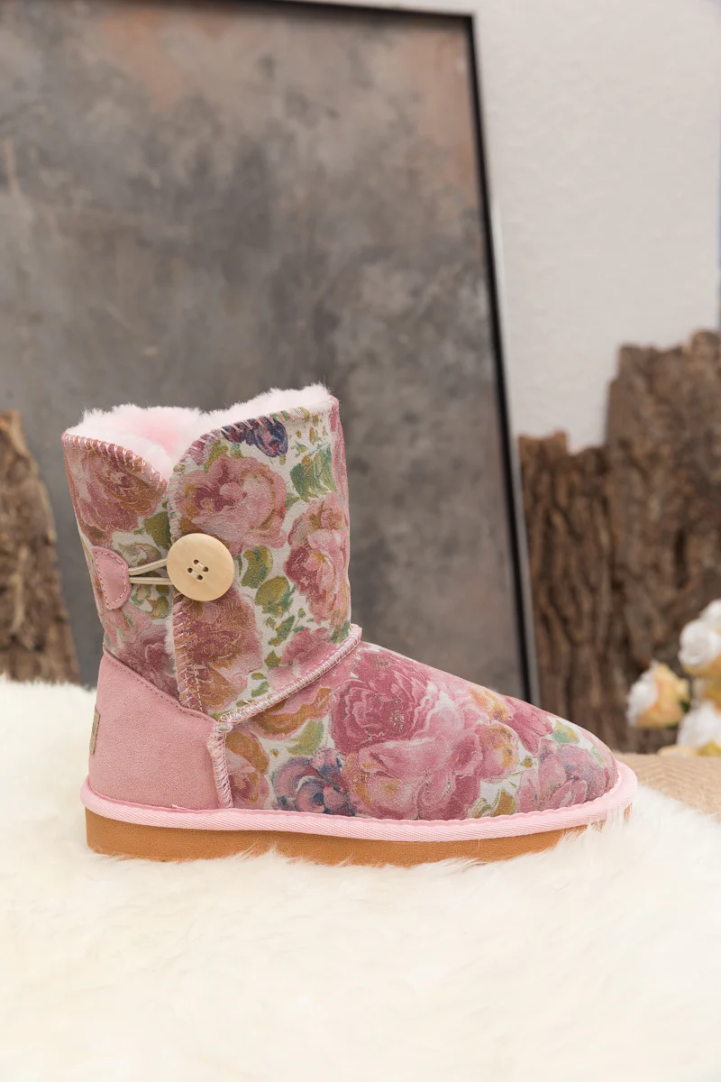 SMAIBULUN Ugg | Faux Fur-Lined Side Button Shearling Boot - Image 8