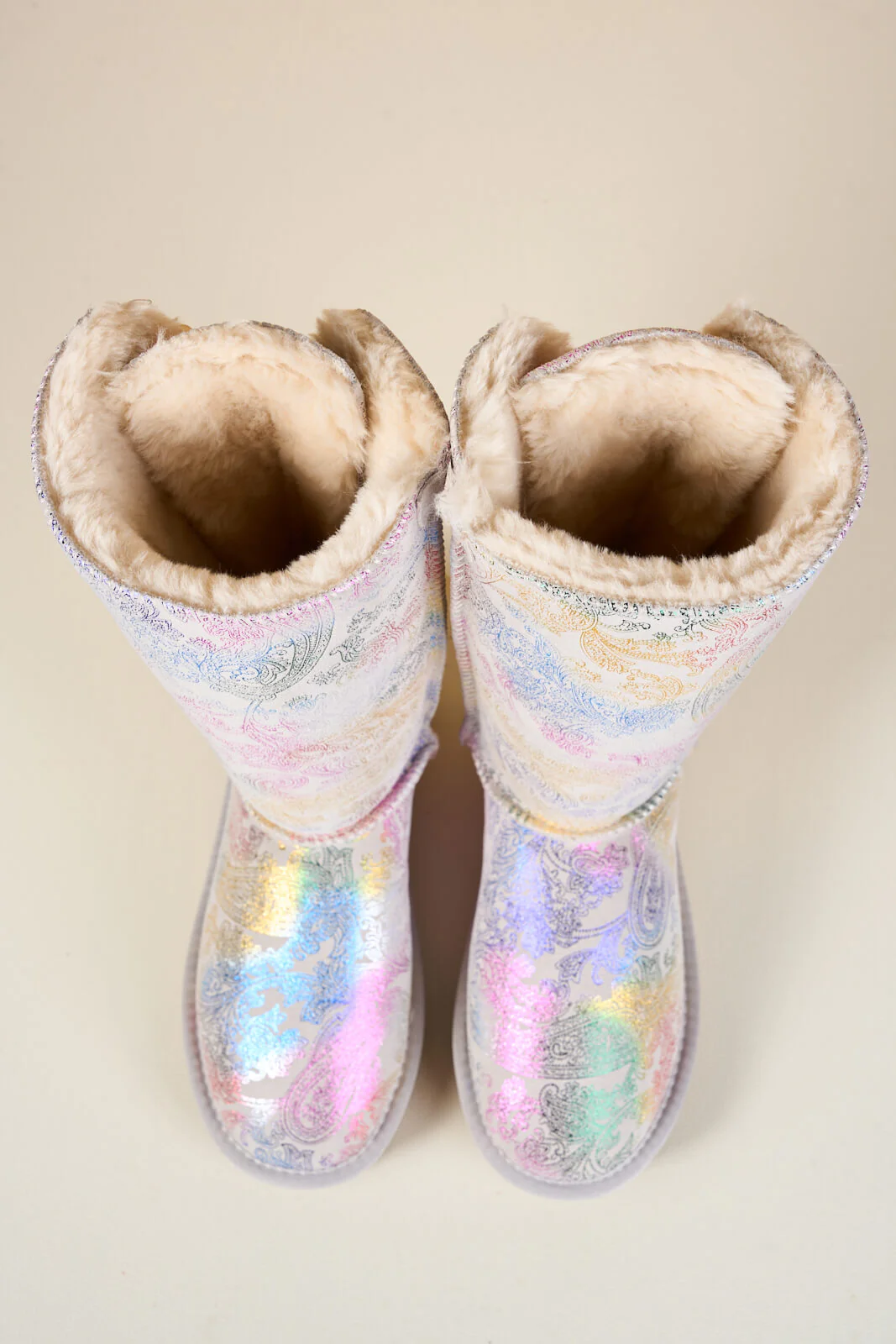 SMAIBULUN Ugg | Rhinestone Ribbon Tri-Tie Bow Suede Boots - multi - Image 14
