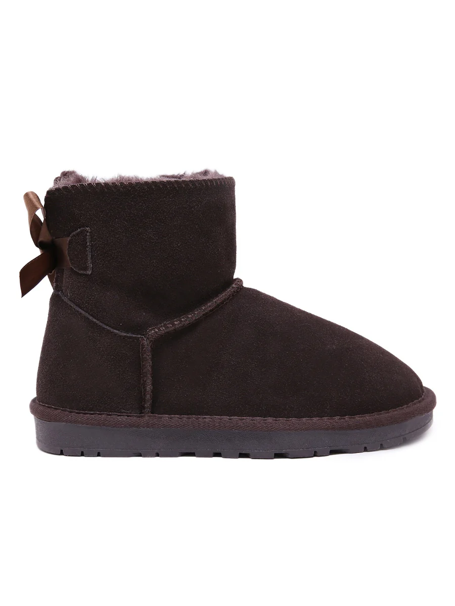 SMAIBULUN Ugg | Ribbon Bow Faux Fur-Lined Mini Ugg Boots - Image 12