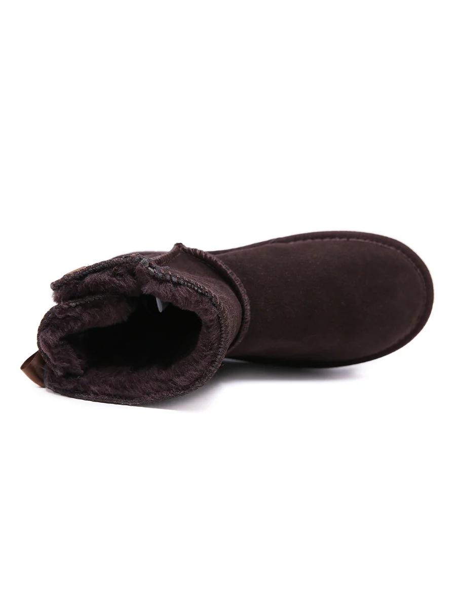 SMAIBULUN Ugg | Ribbon Bow Faux Fur-Lined Mini Ugg Boots - Image 13