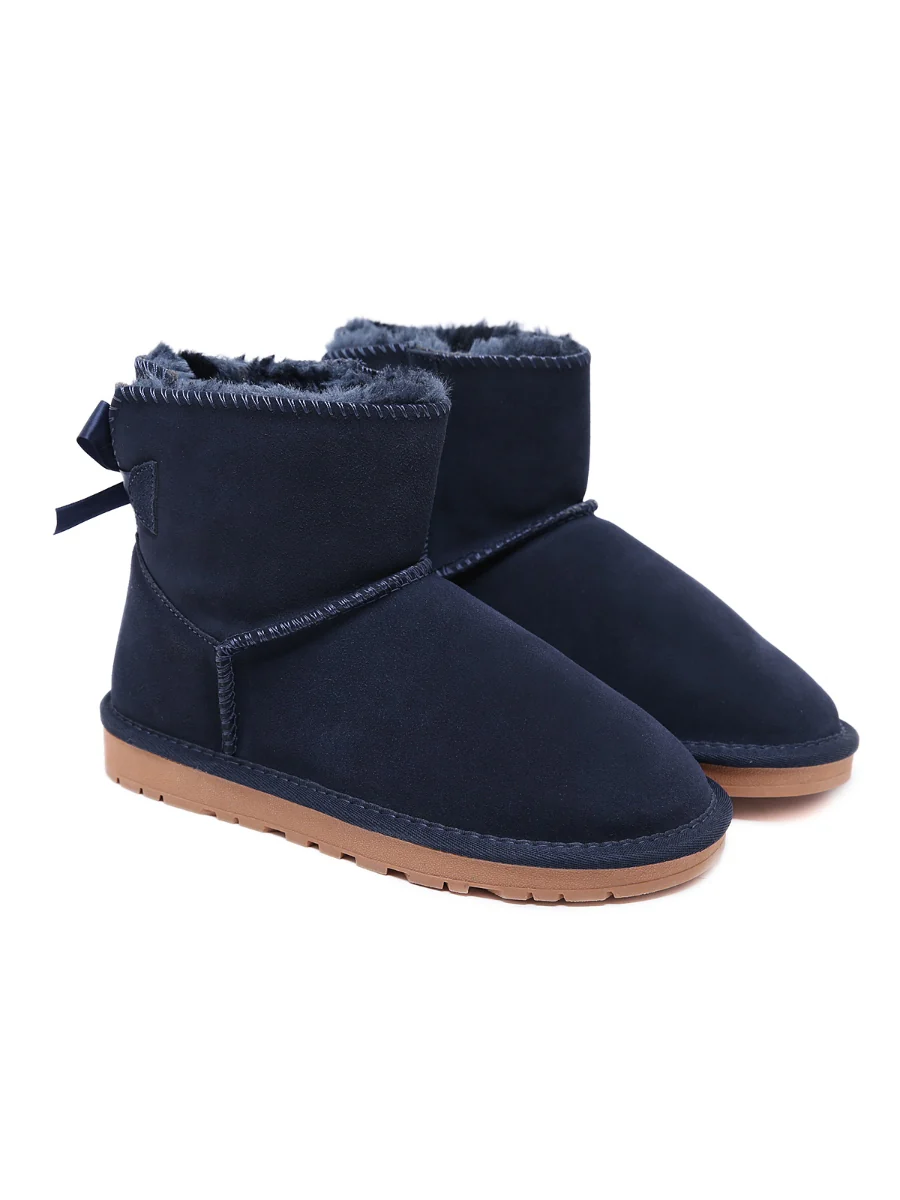 SMAIBULUN Ugg | Ribbon Bow Faux Fur-Lined Mini Ugg Boots - Image 20