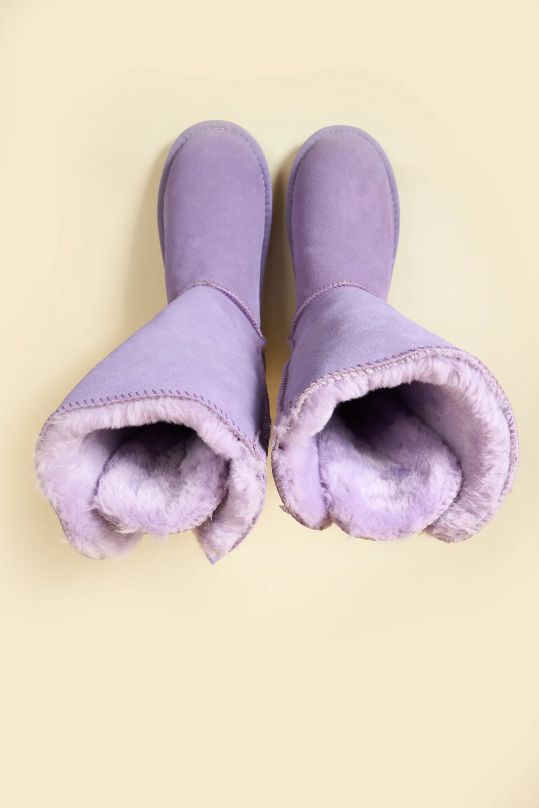 SMAIBULUN Ugg | Tri Ribbon Bow Suede Boots - lavender - Image 13