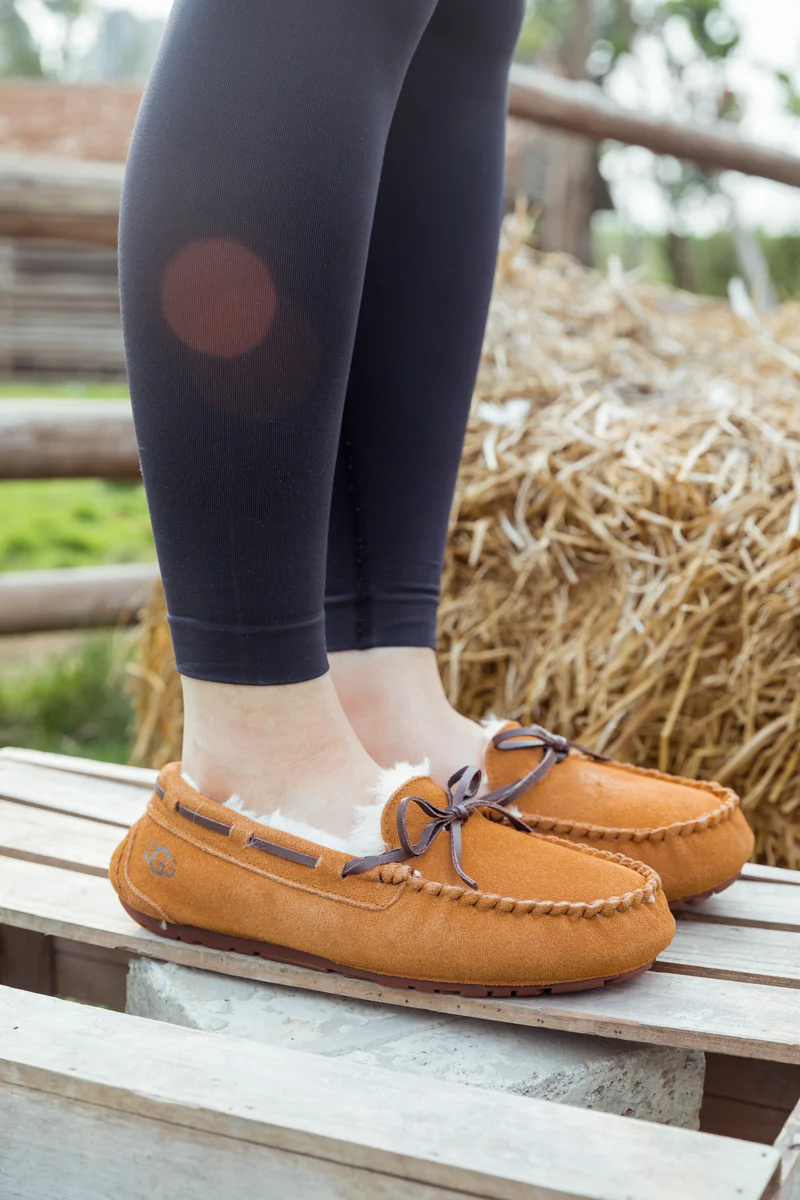 SMAIBULUN Ugg | WOOL LINED SUEDE MOCCASIN - CHESTNUT - Image 3