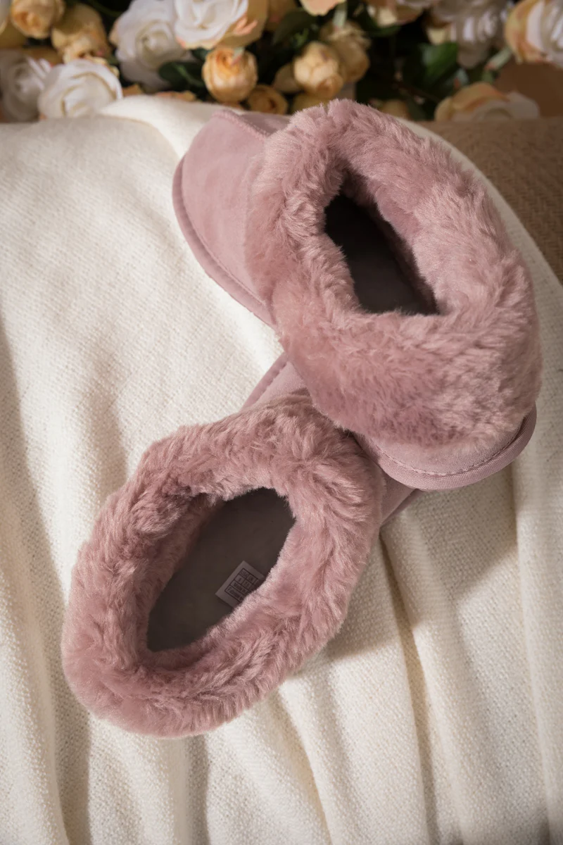 SMAIBULUN Ugg | WOOL LINED SUEDE TASMAN SLIPPER LOAFER - PINK - Image 10