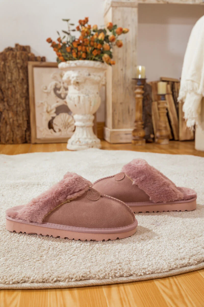 SMAIBULUN Ugg | WOOL LINED SUEDE SLIPPER - PINK - Image 10